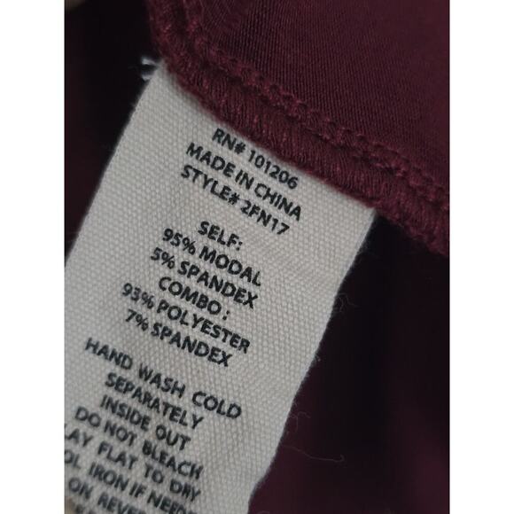 SOFT SURROUNDINGS Adornment Tunic Medium Red With Velvet Neckline Embellished - Picture 8 of 8